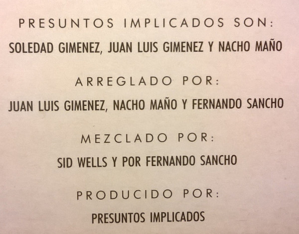 Presuntos Implicados, Alma De Blues - LP