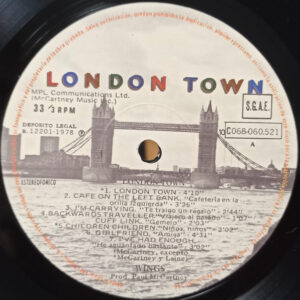 Wings, London Town - LP: imagen 3