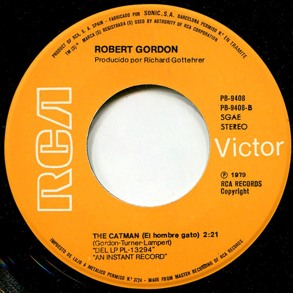 Robert Gordon, Black Slacks / The Catman - Singles
