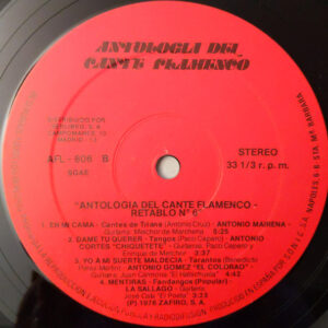 Various, Antología Del Cante Flamenco: Retablo 6 - LP: imagen 4