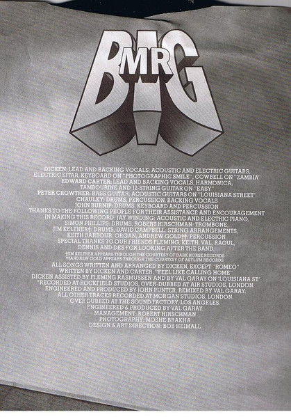 Mr Big, Photographic Smile - LP