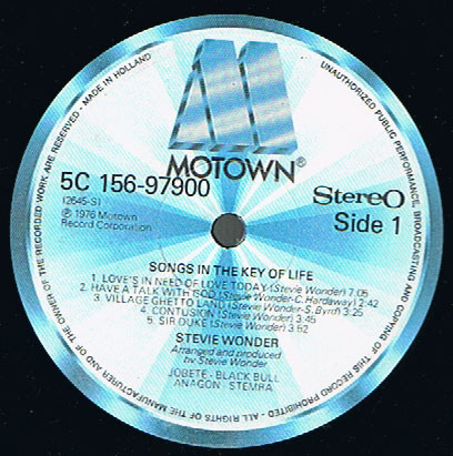 Stevie Wonder, Songs In The Key Of Life - LP