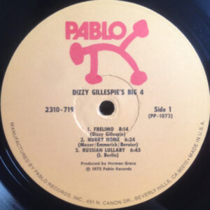 Dizzy Gillespie's Big 4, Dizzy Gillespie's Big 4 - LP: imagen 3