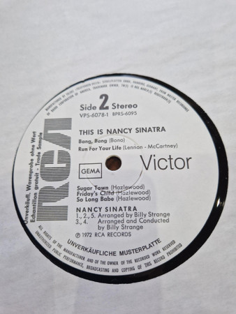 Nancy Sinatra, This Is Nancy Sinatra - LP