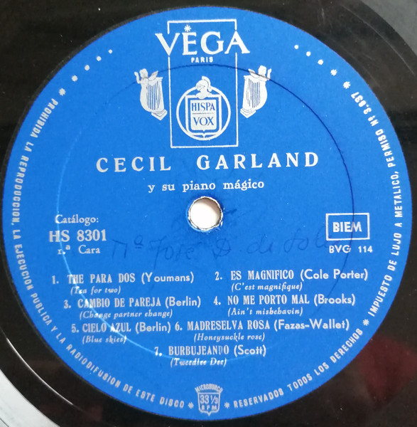 Cecil Garland, Cecil Garland Y Su Piano Magico - EPs especiales