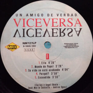 Viceversa, Un Amigo De Verdad - LP: imagen 4
