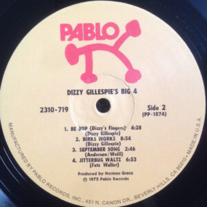 Dizzy Gillespie's Big 4, Dizzy Gillespie's Big 4 - LP: imagen 4