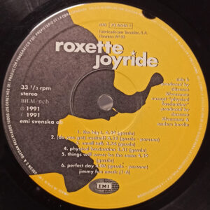 Roxette, Joyride - LP Album Stereo: imagen 4