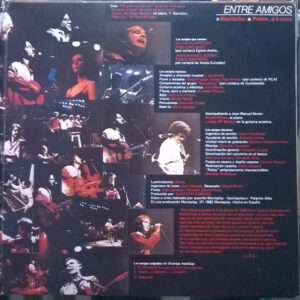 Luis Eduardo Aute, Entre Amigos - LP: imagen 3