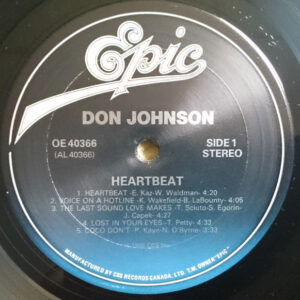 Don Johnson, Heartbeat - LP: imagen 5