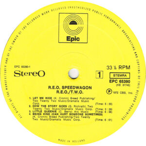 REO Speedwagon, R.E.O./T.W.O. - LP: imagen 3