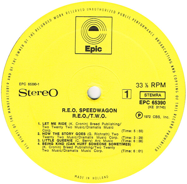 REO Speedwagon, R.E.O./T.W.O. - LP