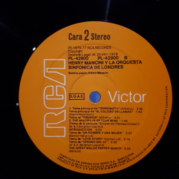 Henry Mancini, London Symphony Orchestra, Henry Mancini Y La Orquesta Sinfónica De Londres - LP