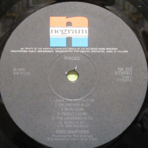 Sido Martens, Pisces - LP: imagen 4