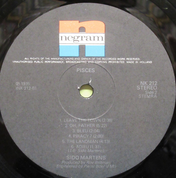 Sido Martens, Pisces - LP