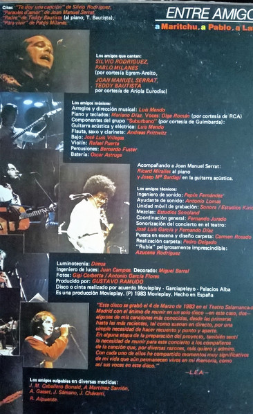 Luis Eduardo Aute, Entre Amigos - LP