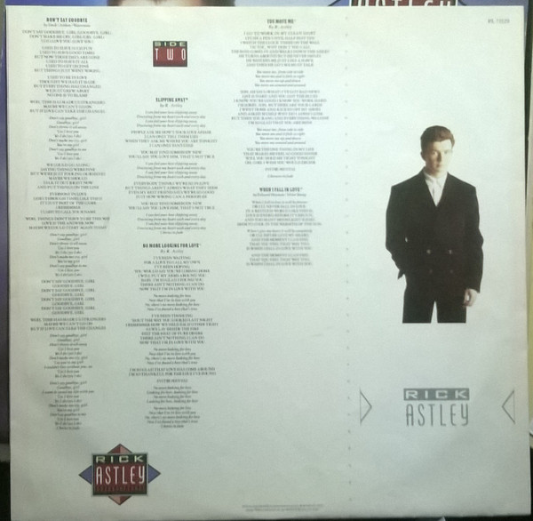 Rick Astley, Whenever You Need Somebody - LP