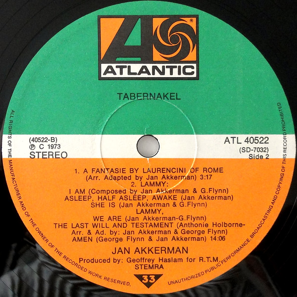 Jan Akkerman, Tabernakel - LP