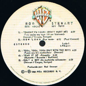 Rod Stewart, Tonight I'm Yours - LP: imagen 3