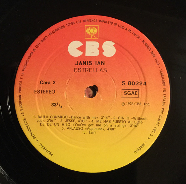 Janis Ian, Estrellas = Stars - LP