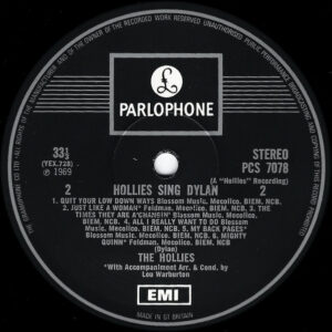 The Hollies, Hollies Sing Dylan - LP: imagen 4