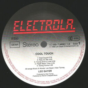 Leo Sayer, Cool Touch - LP: imagen 3