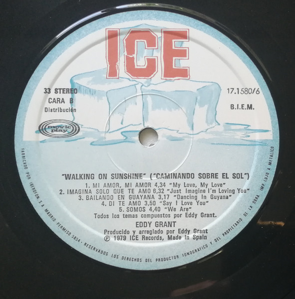 Eddy Grant, Walking On Sunshine = Caminando Sobre El Sol - LP