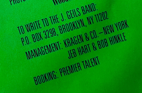 The J. Geils Band, Freeze-Frame - LP
