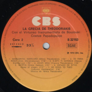 Mikis Theodorakis, La Grecia De Theodorakis - LP: imagen 4