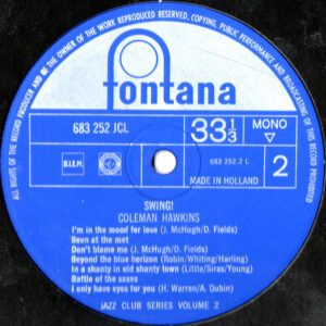 Coleman Hawkins, Swing! - LP: imagen 4