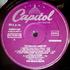 The Beach Boys, 20 Golden Greats - LP: imagen 3