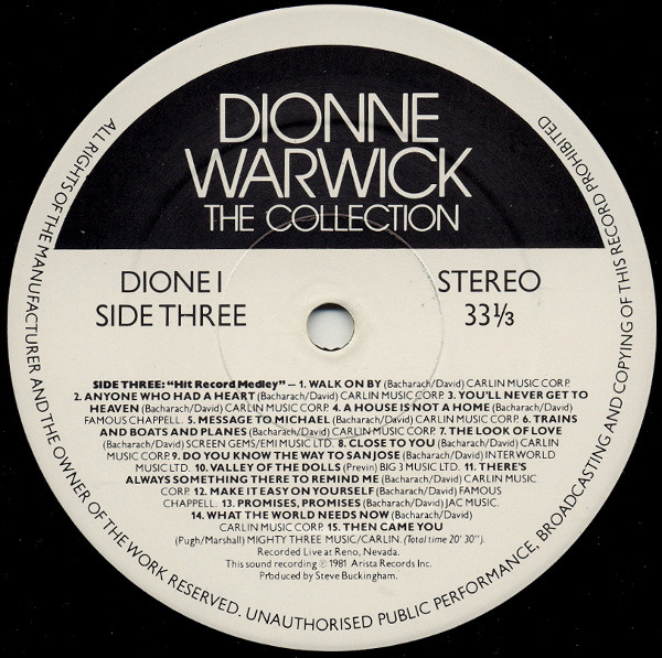 Dionne Warwick, The Collection - LP