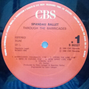 Spandau Ballet, Through The Barricades - LP: imagen 3
