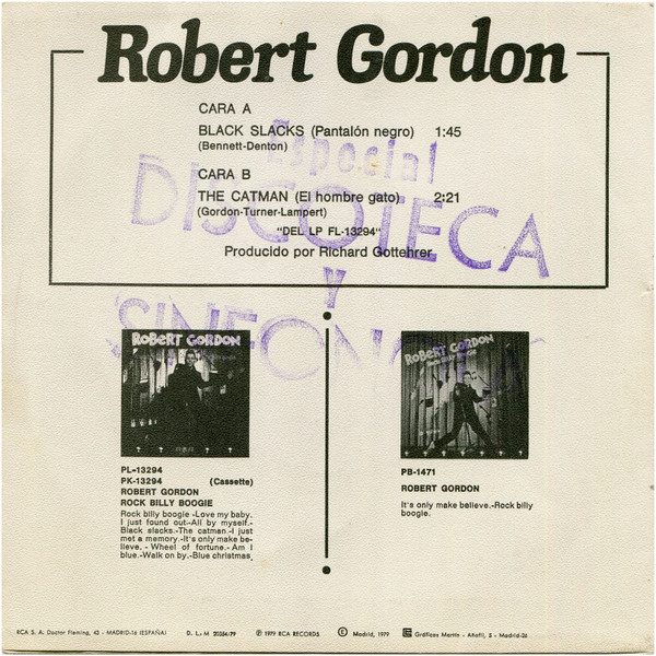 Robert Gordon, Black Slacks / The Catman - Singles