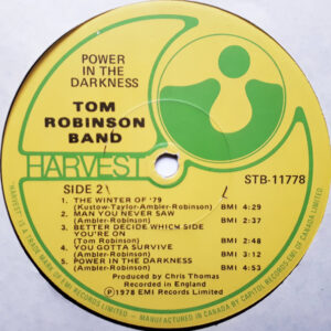 Tom Robinson Band, Power In The Darkness - LP: imagen 4