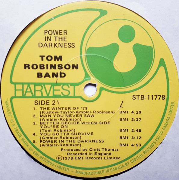 Tom Robinson Band, Power In The Darkness - LP