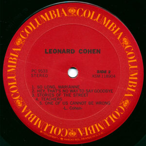 Leonard Cohen, Songs Of Leonard Cohen - LP: imagen 4