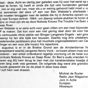 Ben Webster, Ben Op Zijn Best - LP: imagen 6