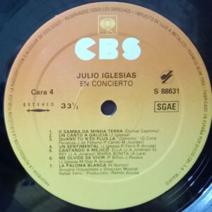 Julio Iglesias, En Concierto - LP: imagen 8