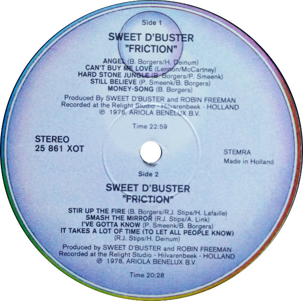 Sweet d'Buster, Friction - LP