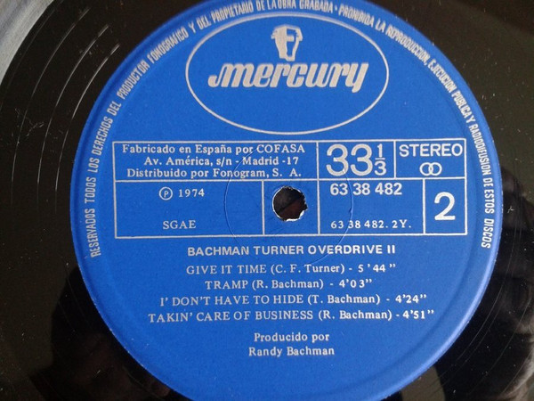 Bachman-Turner Overdrive, Bachman-Turner Overdrive II - LP