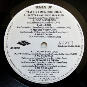 Semen-Up, La Última Corrida - LP: imagen 3