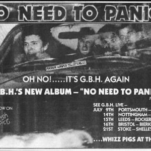 G.B.H., No Need To Panic - LP: imagen 7