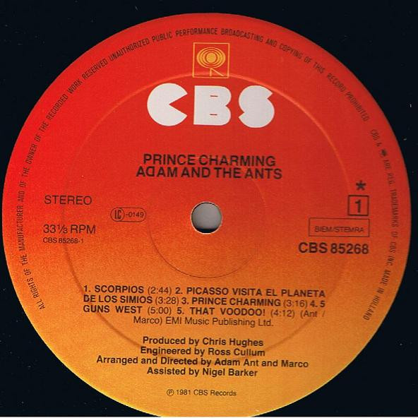 Adam And The Ants, Prince Charming - LP