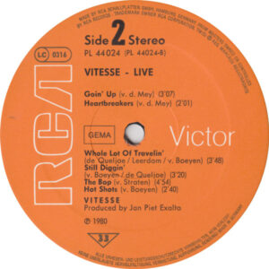 Vitesse, Live - LP Album Stereo: imagen 4