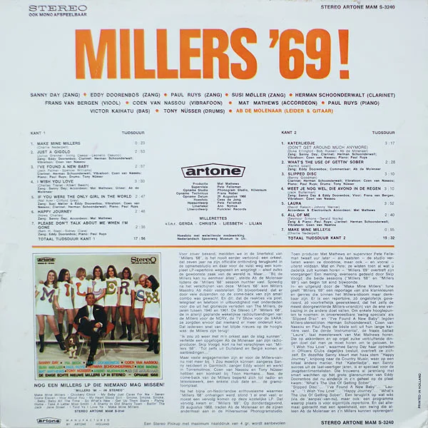 Vinilo: De Millers, Millers '69! - LP