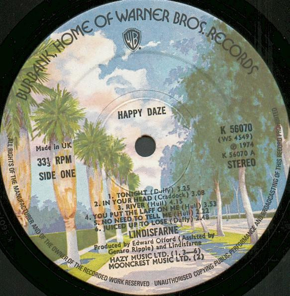 Lindisfarne, Happy Daze - LP
