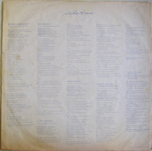 Madonna, True Blue - LP