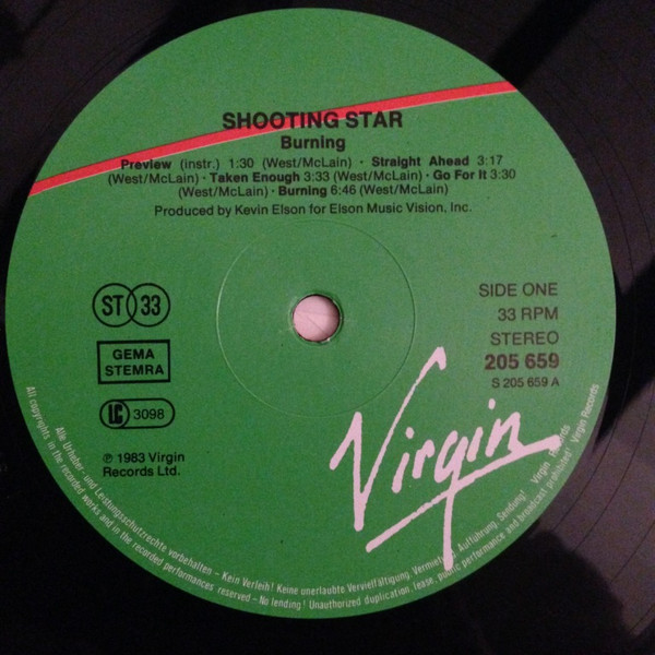 Shooting Star, Burning - LP