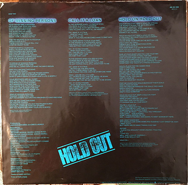 Jackson Browne, Hold Out - LP
